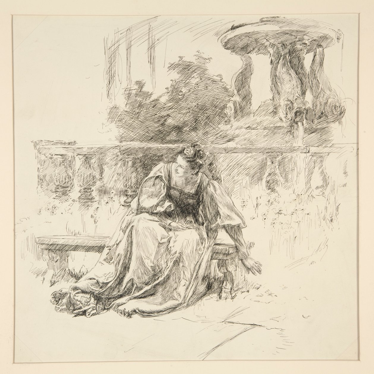 A carta rasgada, do Acto I, Cena ii, Dois Cavalheiros de Verona de Edwin Austin Abbey