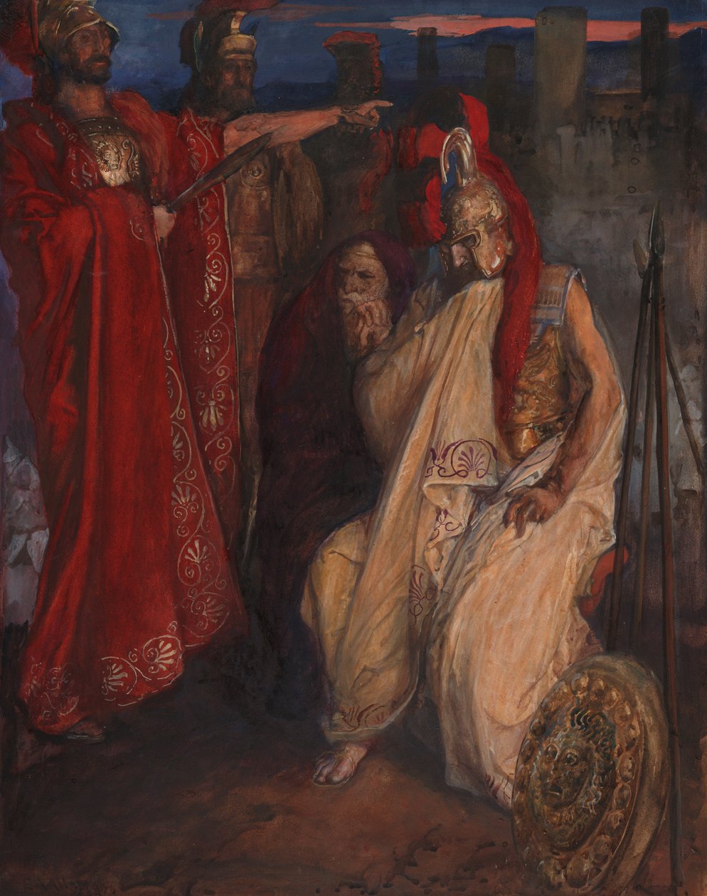 Troilus e Cressida: Antes de Agamémnon de Edwin Austin Abbey
