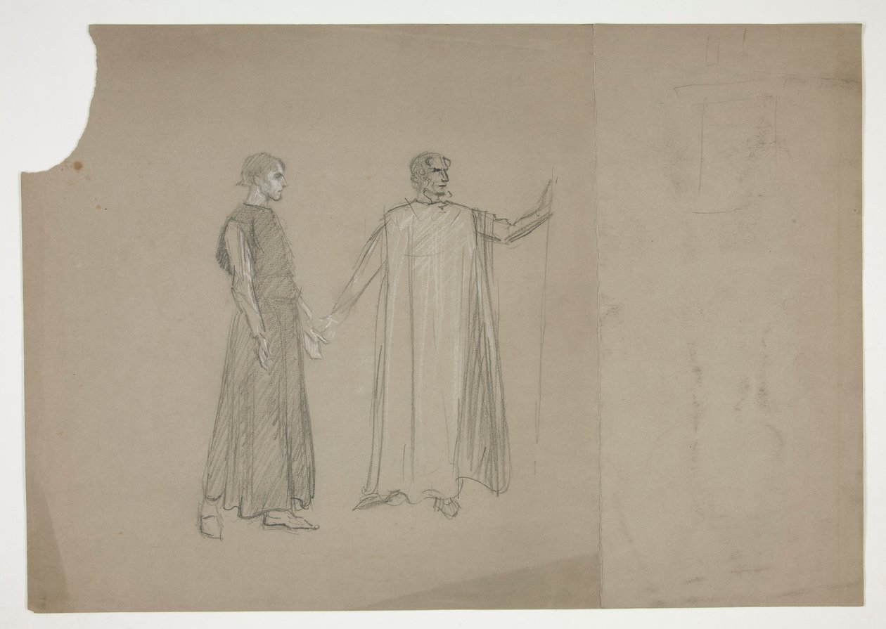 Dois números: estudo inicial para de Edwin Austin Abbey