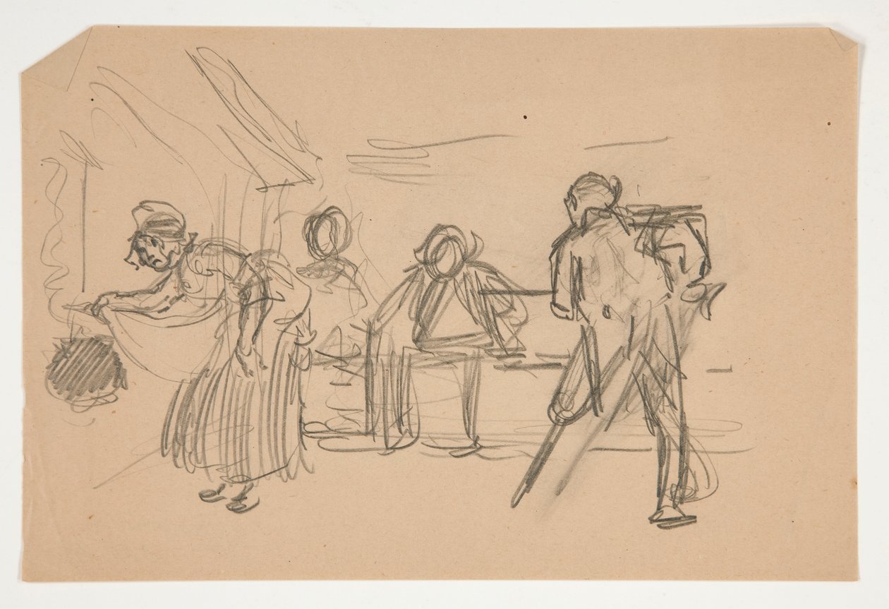 Ilustração não identificada para Oliver Goldsmith de Edwin Austin Abbey