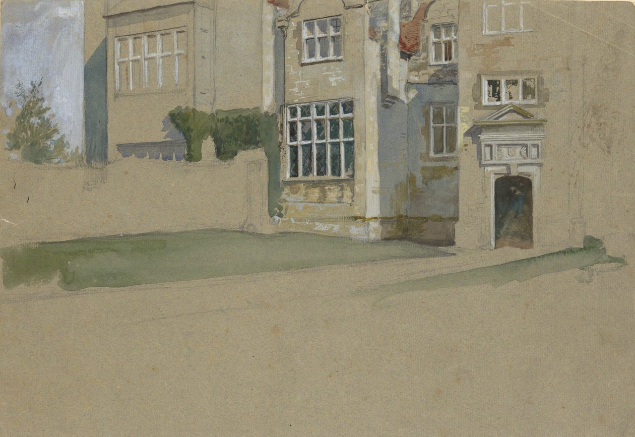 Vista de uma casa inglesa de Edwin Austin Abbey
