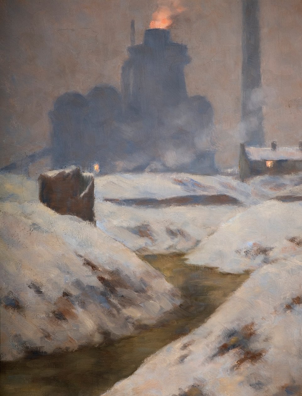 Forno e Neve, Paisagem (óleo sobre tela) de Edwin Butler Bayliss