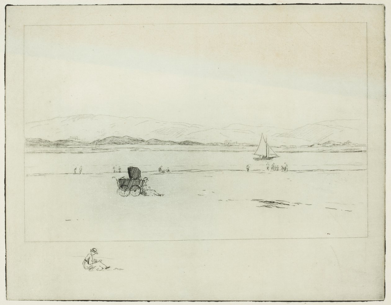 No estuário (gravura) de Edwin Butler Bayliss