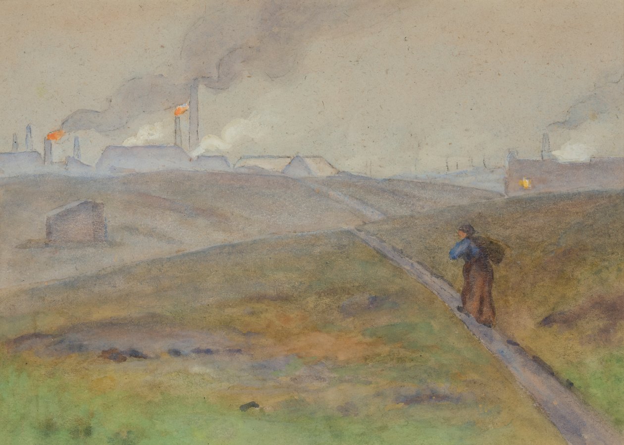 Variante do País Negro, paisagem (aquarela sobre papel) de Edwin Butler Bayliss