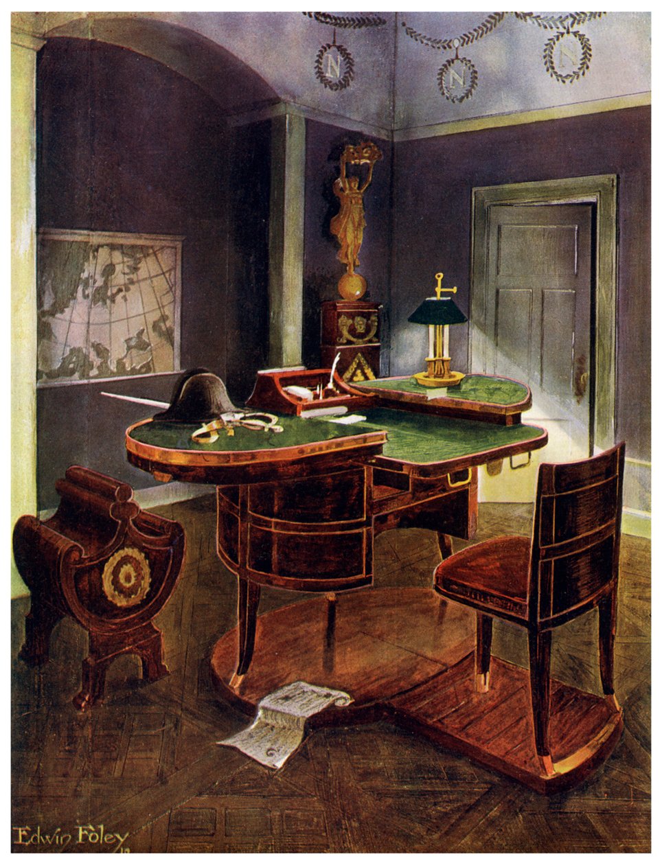 Campanha de Napoleão I, Chateau de la Malmaison, França, 1911-1912. de Edwin Foley