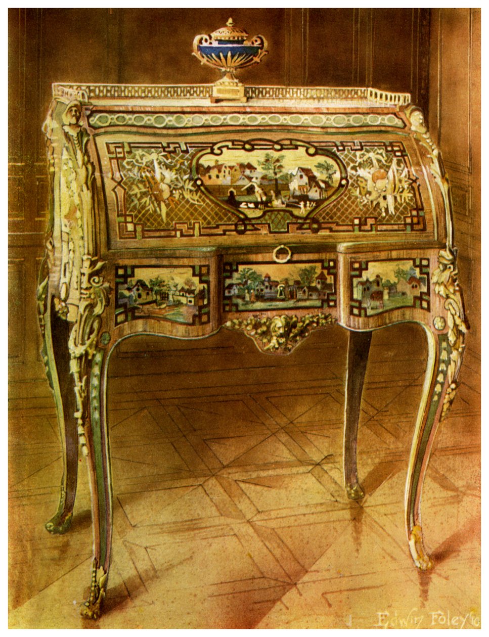 Escrito a uma toilette, francês, Victoria and Albert Museum, Londres, 1911-1912. de Edwin Foley