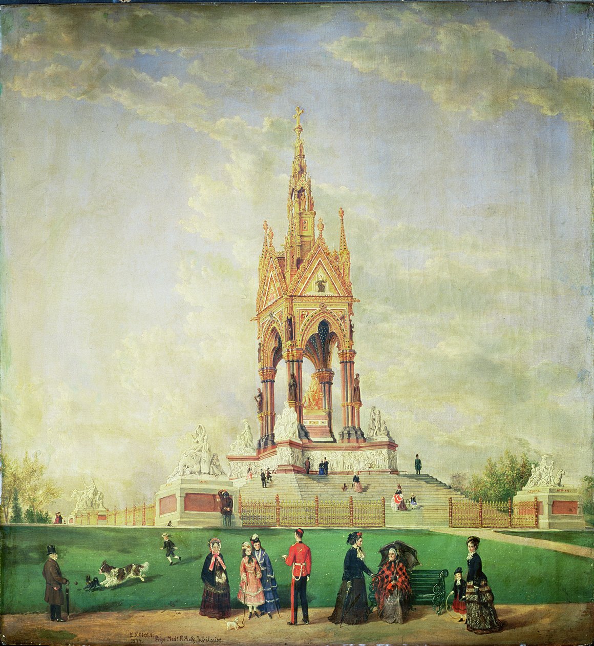 Albert Memorial, em Londres, 1887 de Edwin Frederick Holt