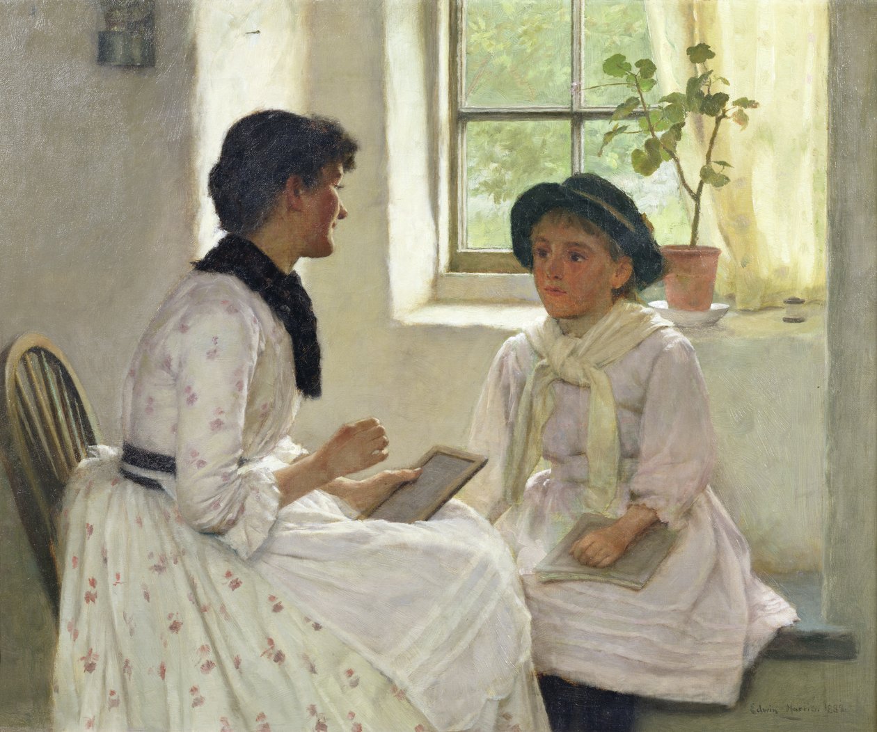 A lição, 1889 de Edwin Harris
