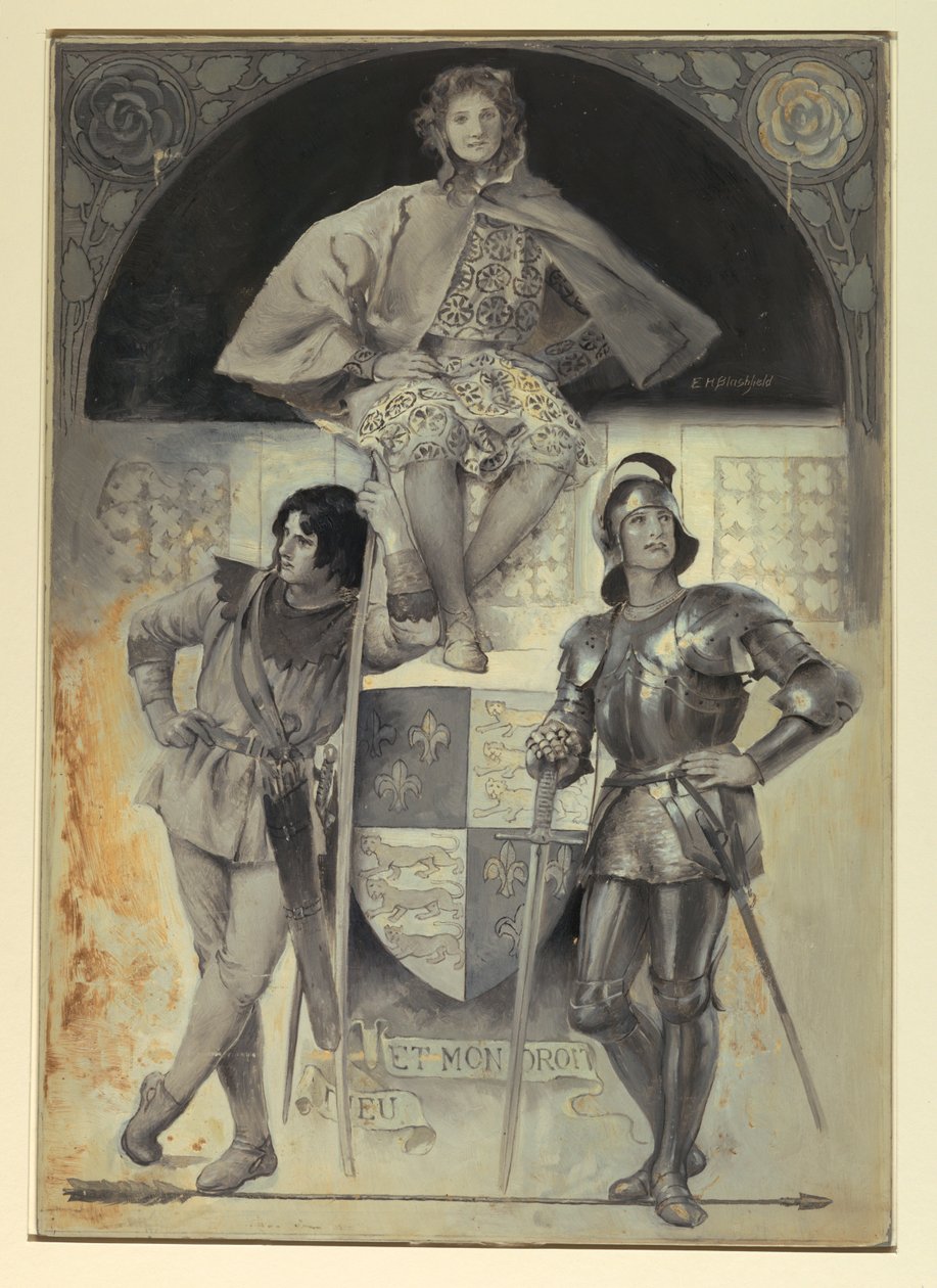 Páginas e Cavaleiros, Frontispício para "The Man at Arms" de Edwin Howland Blashfield