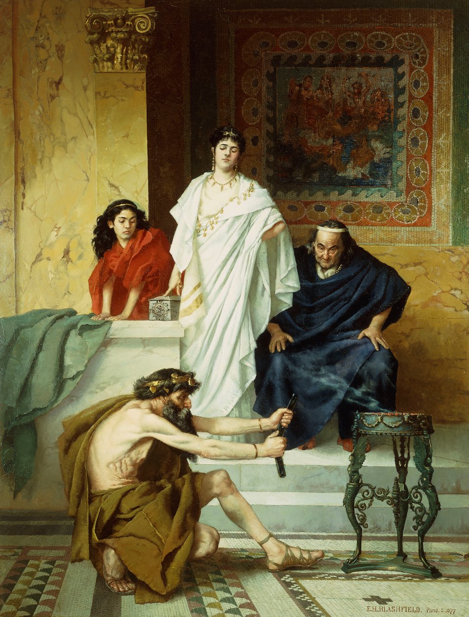 Preparando-se para um Sacrifício de Edwin Howland Blashfield
