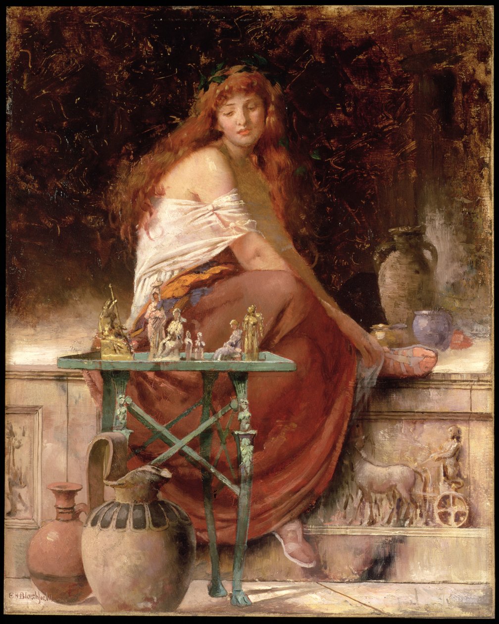 Beleza De Cabelos Vermelhos de Edwin Howland Blashfield