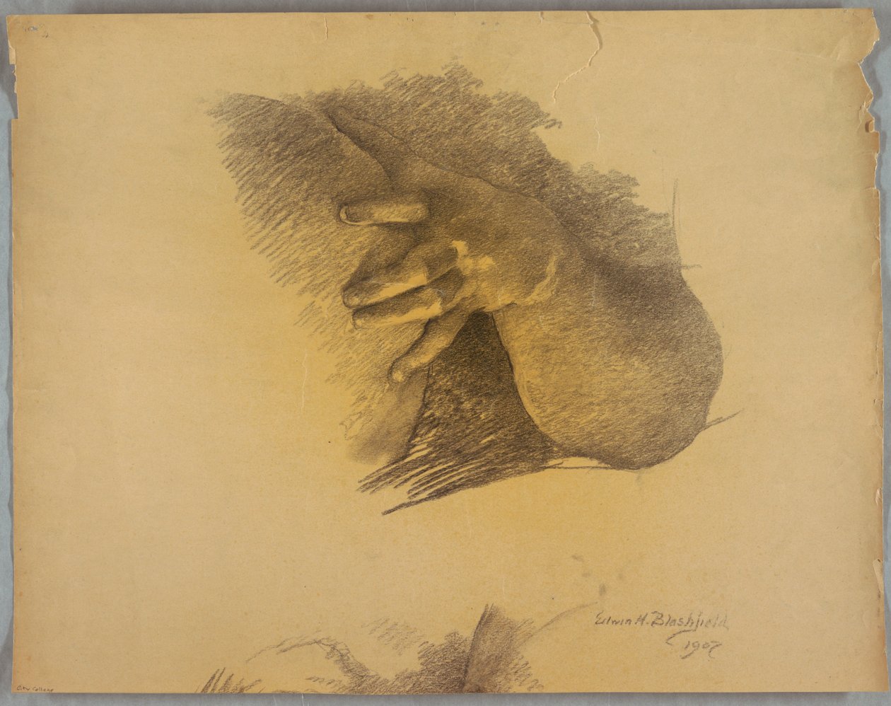 Estudo de braço e mão de Edwin Howland Blashfield