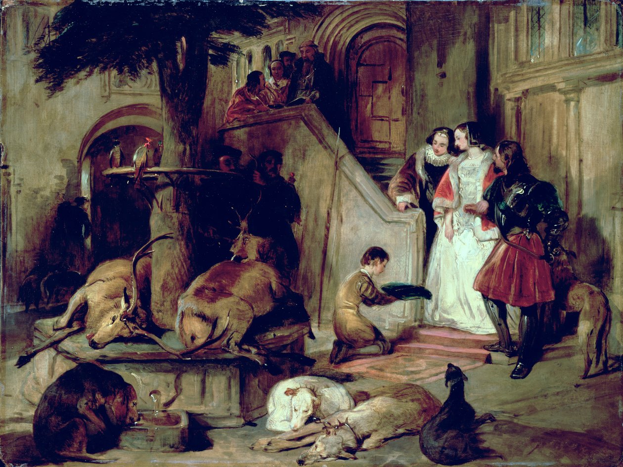 Um pátio nos tempos antigos de Edwin Landseer