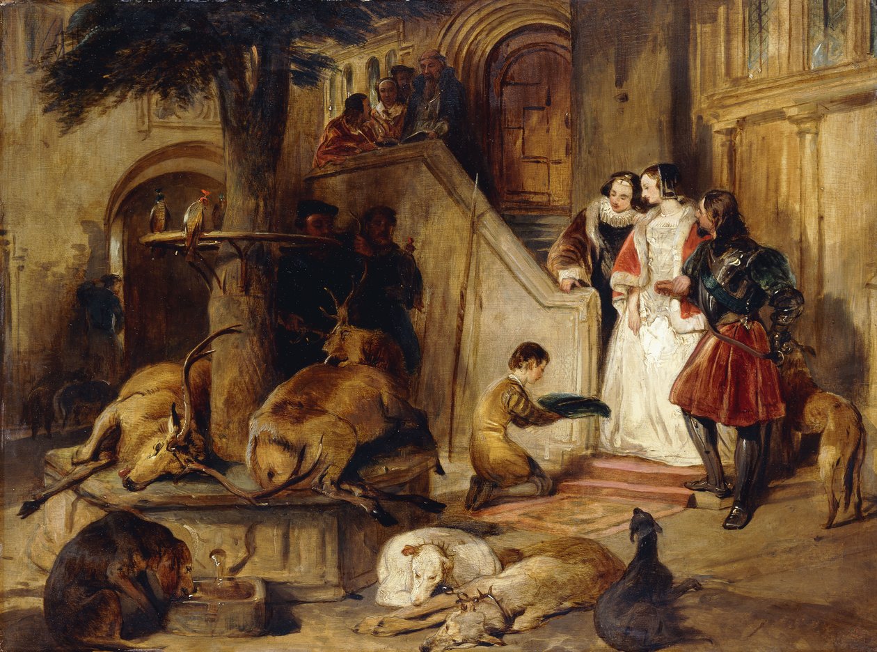 Um pátio no tempo antigo, de Edwin Landseer