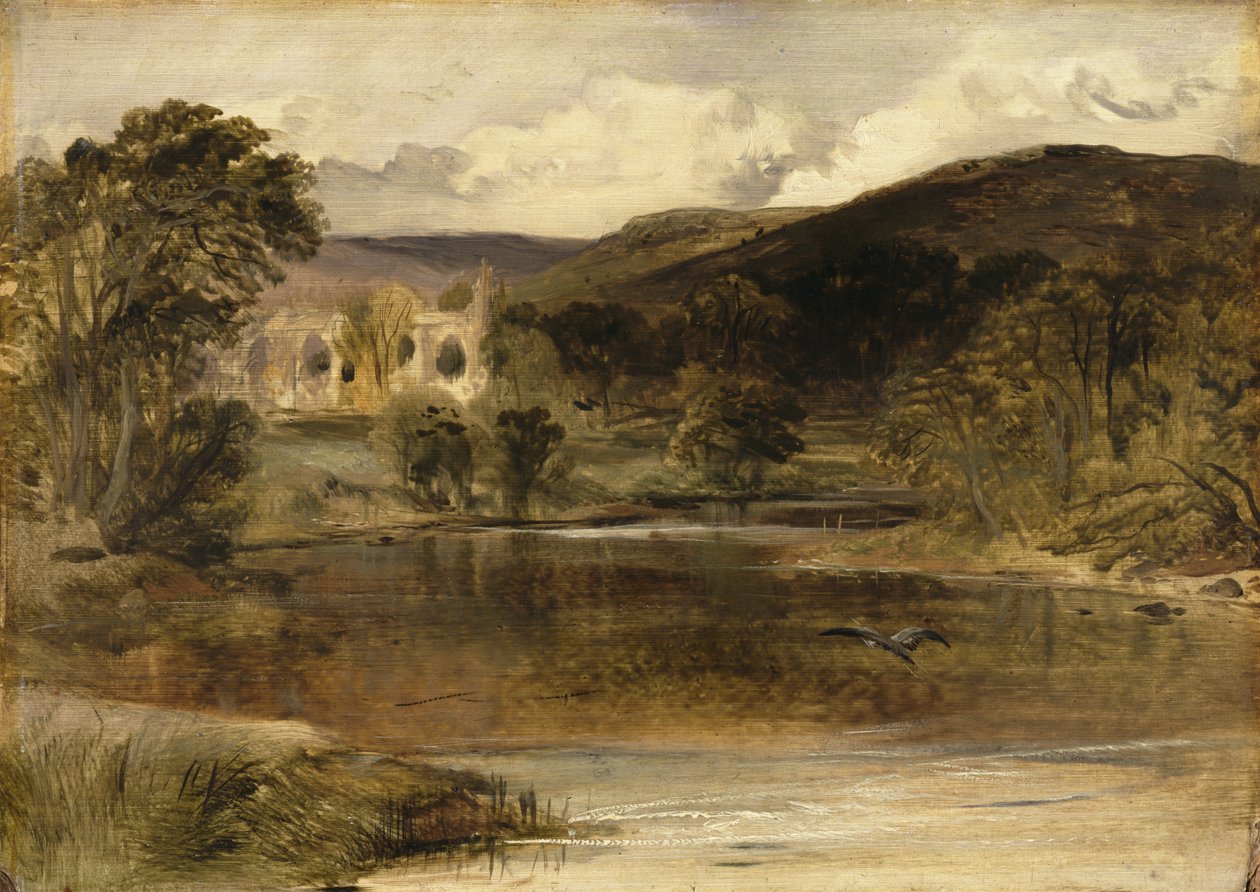 Bolton Abbey, Yorkshire (óleo sobre painel) de Edwin Landseer