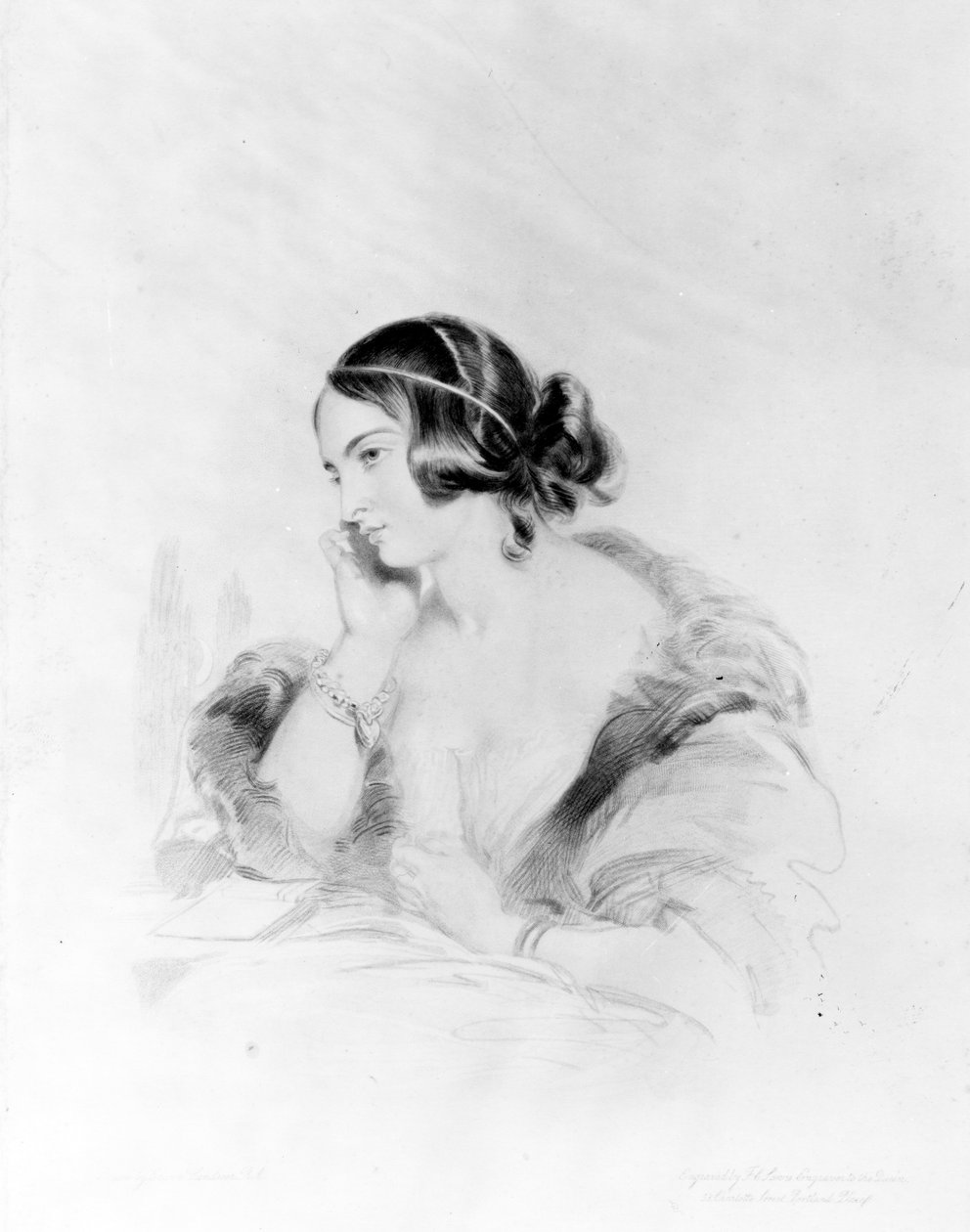Caroline Norton, gravada por Frederick Christian Lewis, 1838 de Edwin Landseer