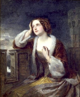 Catherine Seyton Looking from the Battlements at Loch Leven, c.1840 (óleo sobre tela) de Edwin Landseer