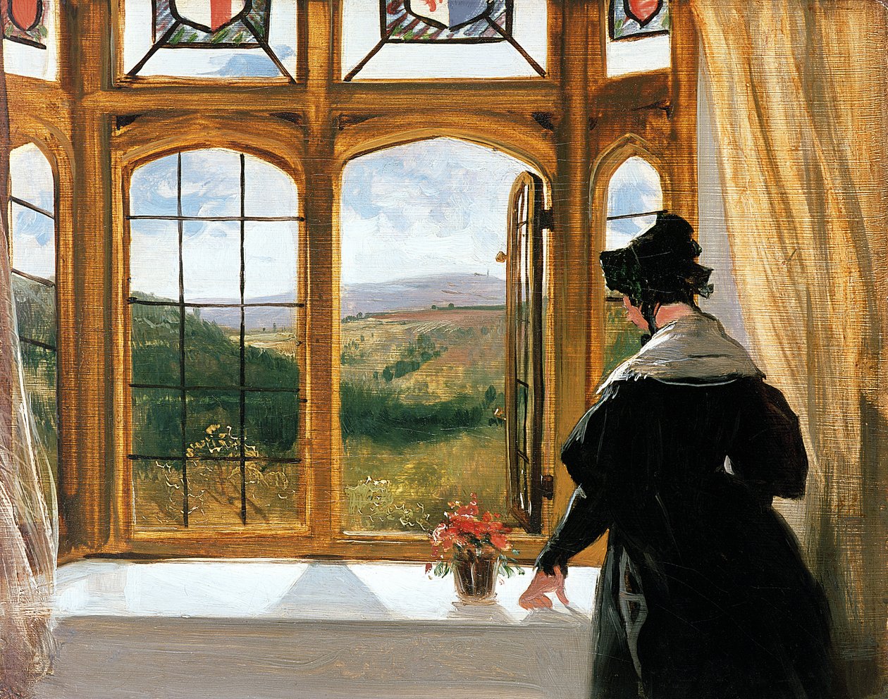 Duquesa de Abercorn olhando pela janela de Edwin Landseer