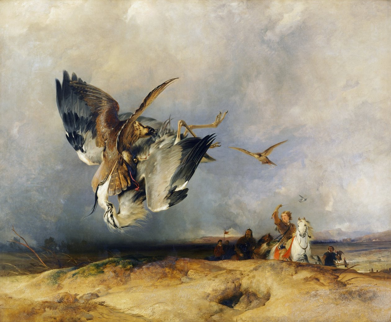 Hawking nos tempos antigos de Edwin Landseer