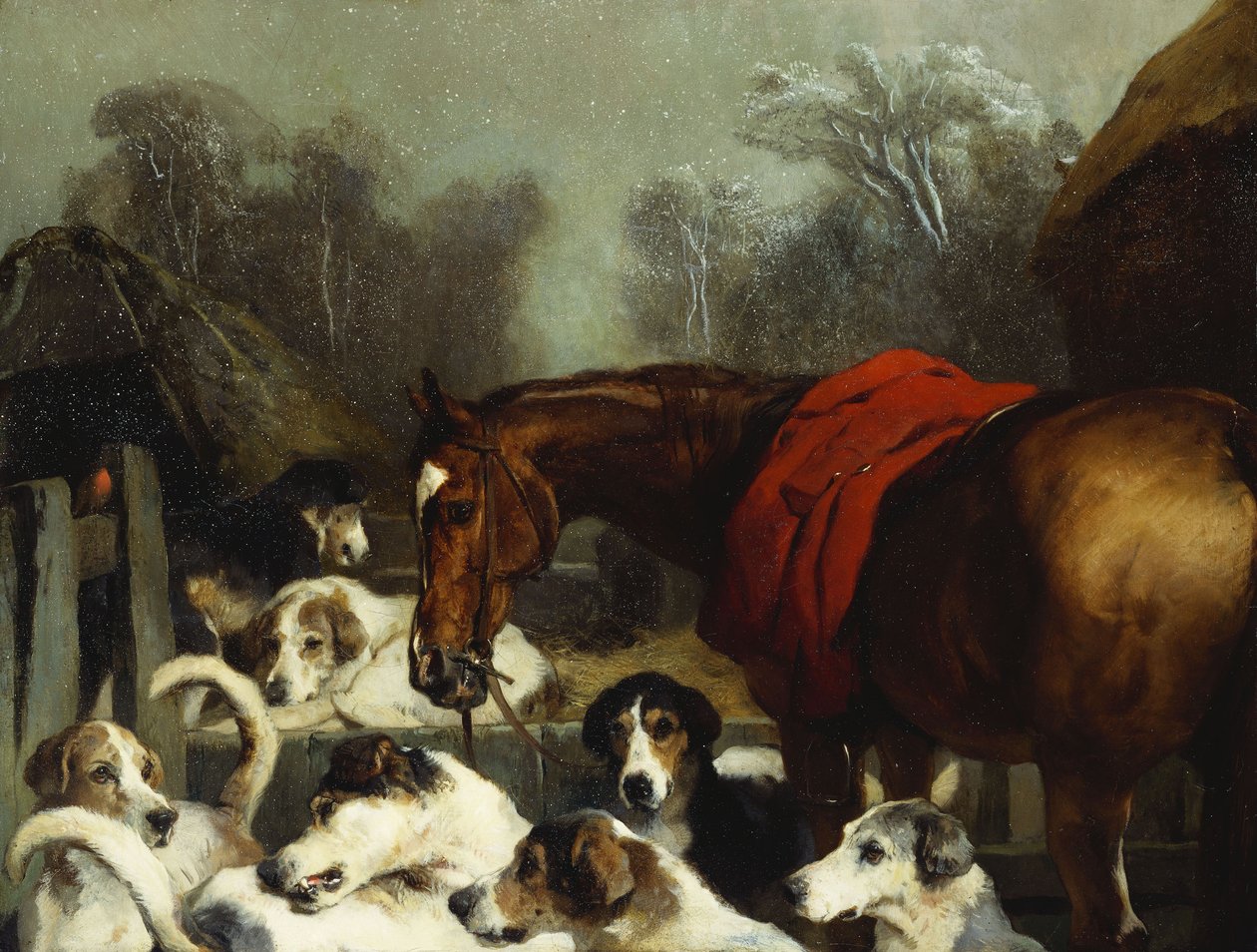 Nenhuma caça até que o tempo quebra de Edwin Landseer