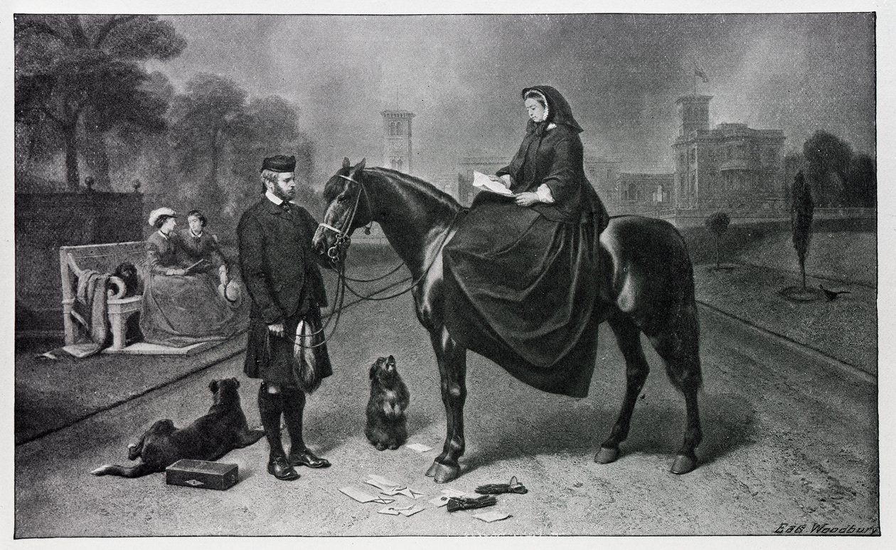 Rainha Vitória em Osborne, depois da pintura de 1865 de Edwin Landseer