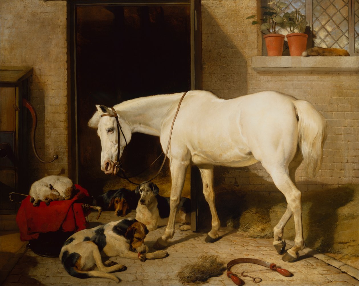 Scarbro, um Old Cover Hack (óleo sobre tela) de Edwin Landseer