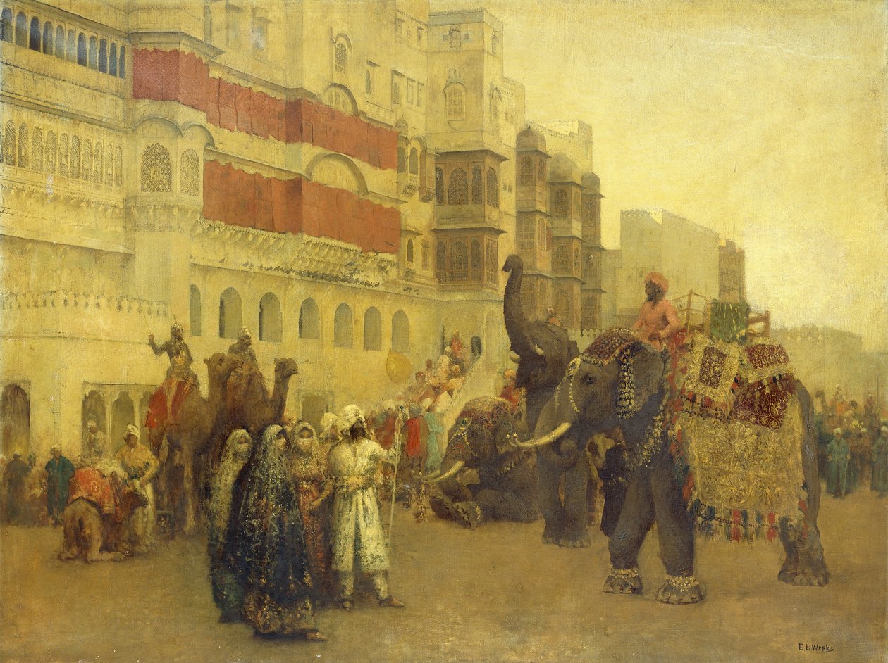 Um dia de festa em Bekanir-Beloochistan de Edwin Lord Weeks