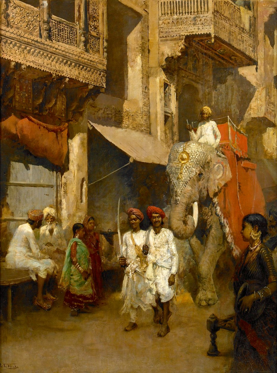 Passeio em uma rua indiana de Edwin Lord Weeks