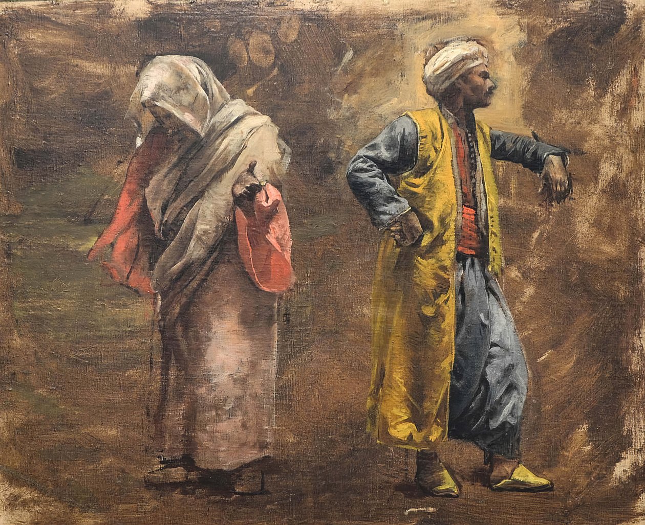 Estudo de duas figuras, ca. 1878. de Edwin Lord Weeks