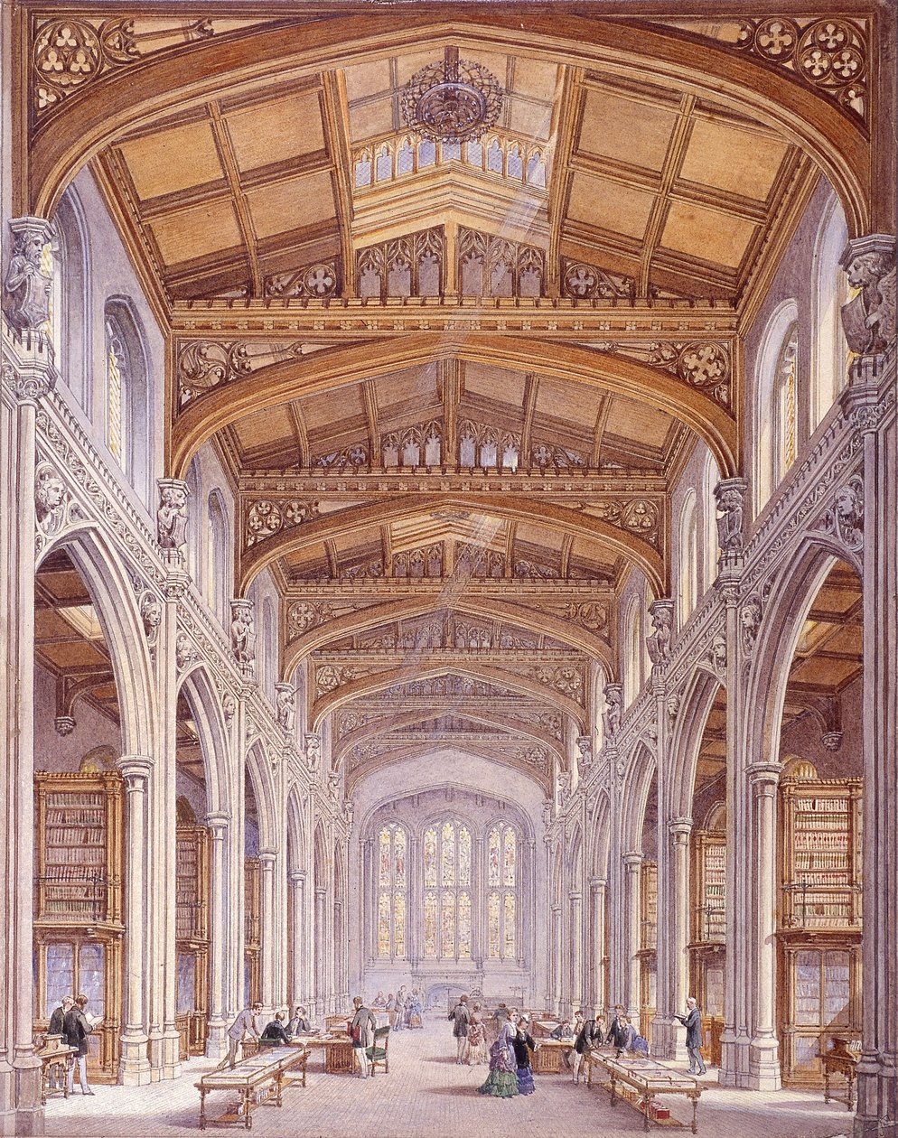Biblioteca Guildhall, Londres, 1872 de Edwin Thomas Dolby