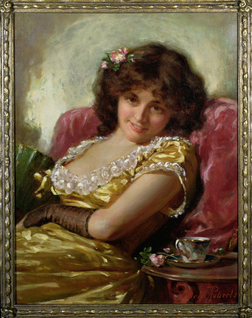 Retrato de uma mulher, c.1890 de Edwin Thomas Roberts