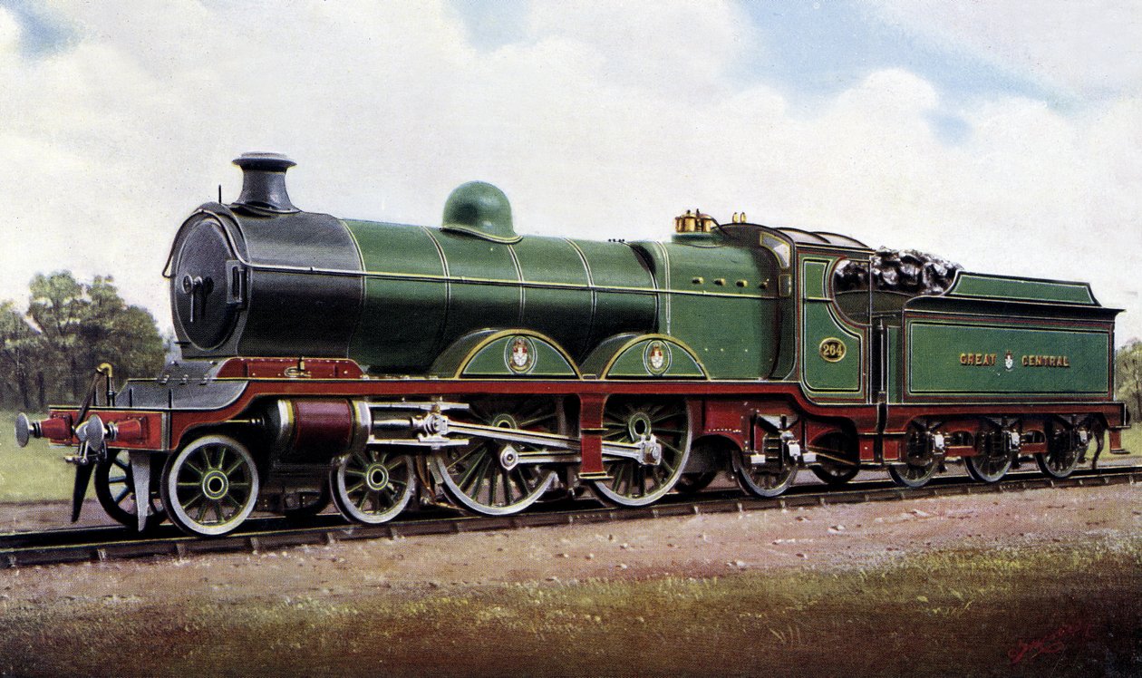 Locomotiva a vapor 264, através do coração da Inglaterra: A Great Central "Atlantic" de Edwin Thomas Rudd