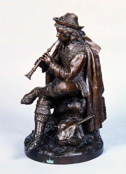 Boy in Hat, c.1870 (bronze) de Edwin Weissenfels