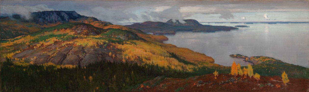 Paisagem de outono do lago Pielisjärvi de Eero Järnefelt
