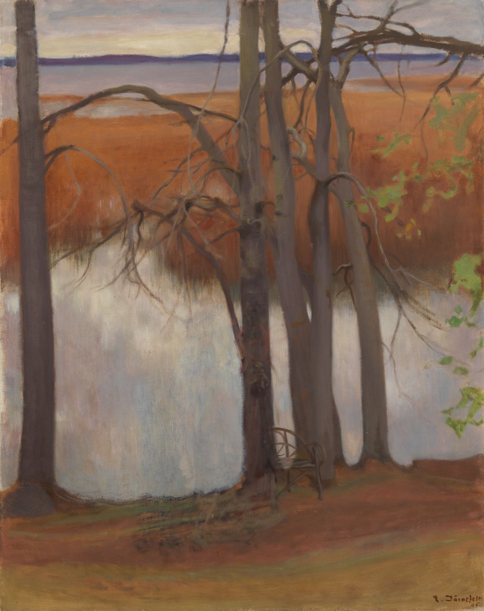 Margem do lago com juncos de Eero Järnefelt