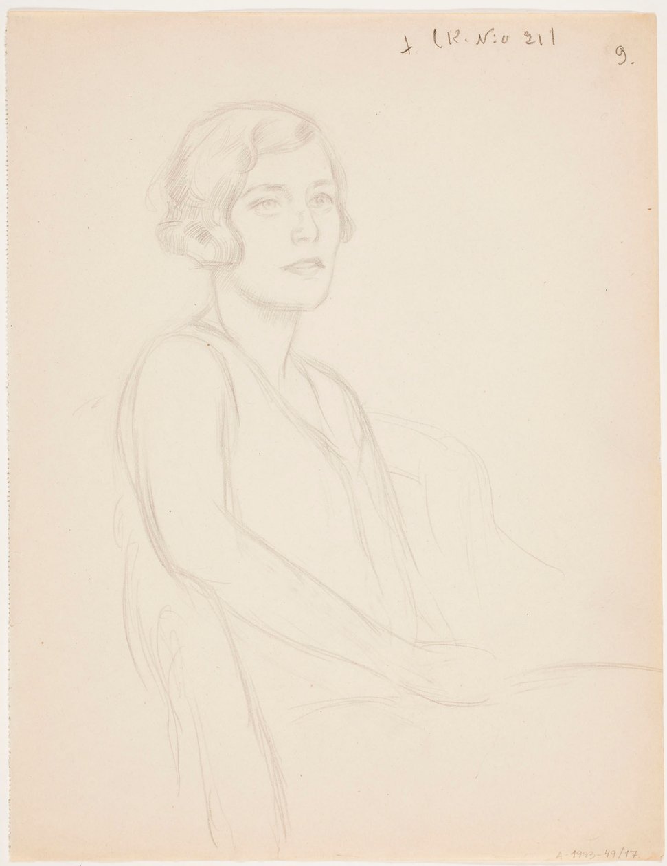 Retrato de uma jovem mulher de Eero Järnefelt