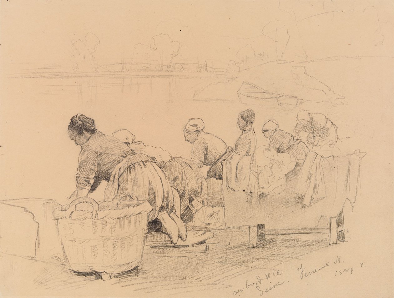 Lavadeiras junto ao Sena de Eero Järnefelt