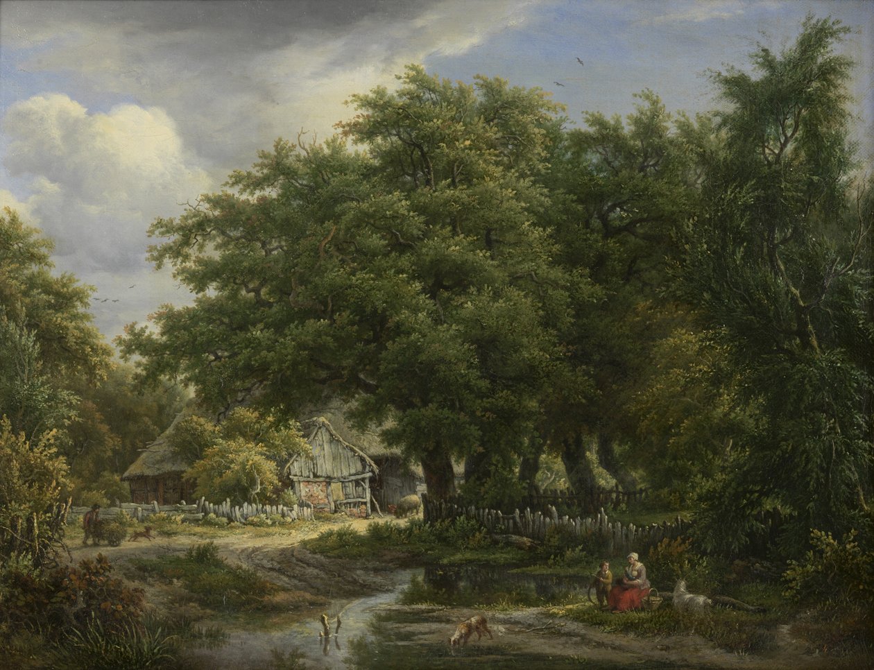 Casa de fazenda entre árvores (Emmen) de Egbert van Drielst  