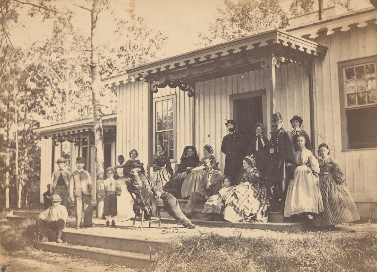 Grupo na Alpendre, década de 1860. de Egbert Guy Fowx