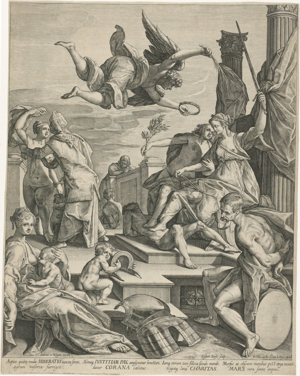 Allegorie conheceu Justiça, Paz e Caridade de Egbert Jansz.