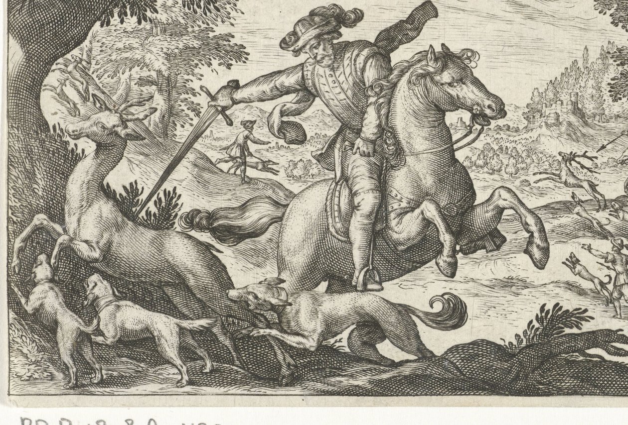 Hertenjacht
Jachtscènes (título da série)
Icones Venantum Species Varias Representantes (título da série) de Egbert Jansz.