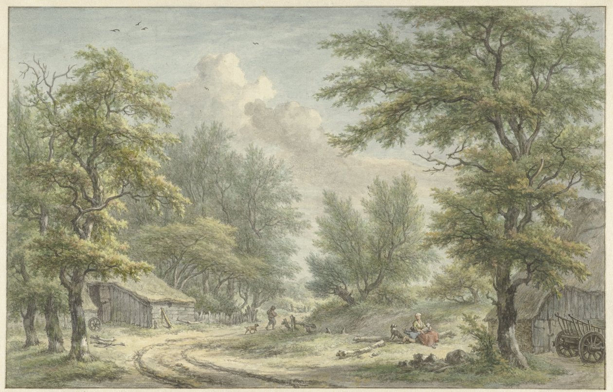 Paisagem perto de Eext, Drenthe de Egbert van Drielst
