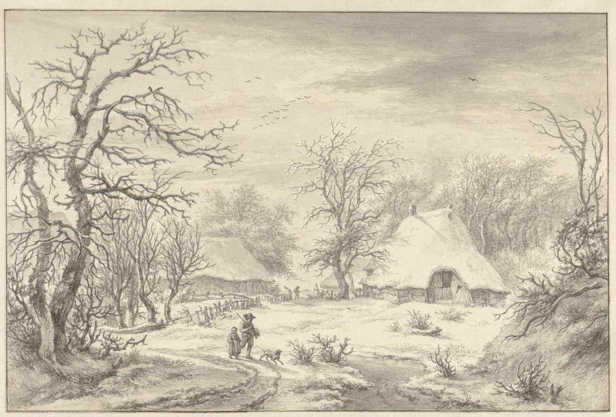 Paisagem de Inverno de Egbert van Drielst