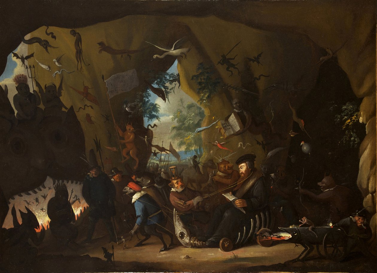 Calvin no Inferno de Egbert van Heemskerk the Younger