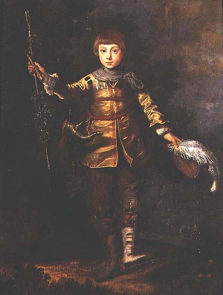 Retrato de um rapazinho a dançar num bosque de Eglon Hendrick van der (attr. to) Neer