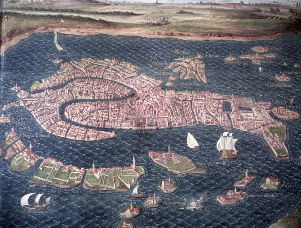 Veneza, detalhe da &39;Galeria dos Mapas Geográficos, 1580-83 de Ignazio Danti