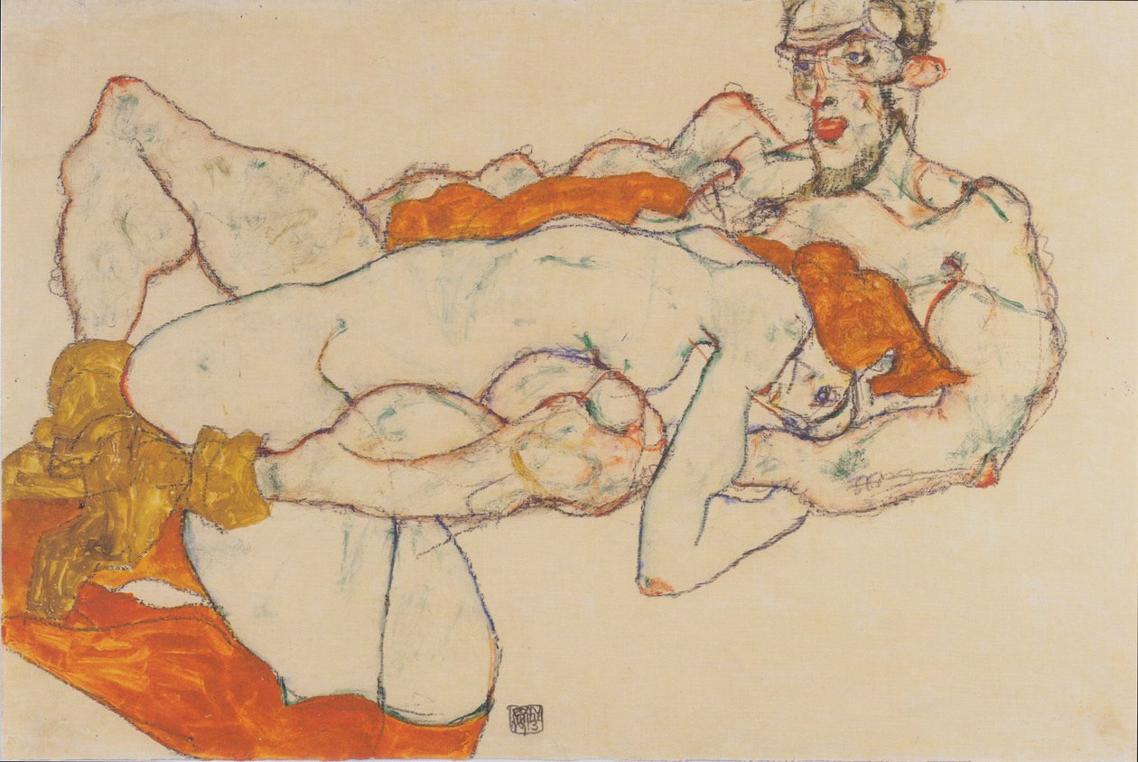 amantes de Egon Schiele