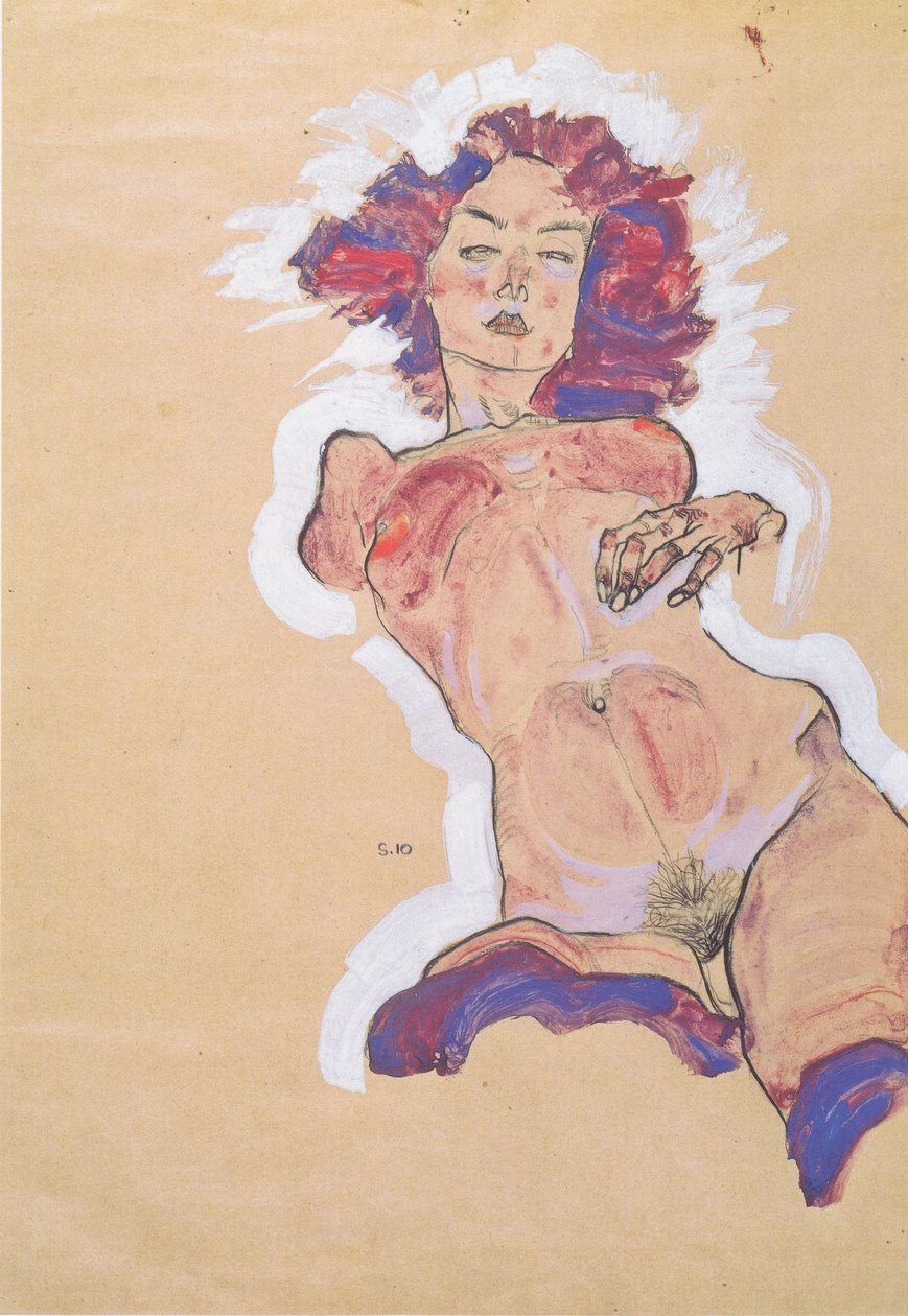 Nu feminino de Egon Schiele
