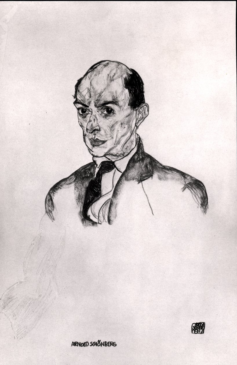 Um retrato de Arnold Schonberg (1874-1951) 1917 de Egon Schiele