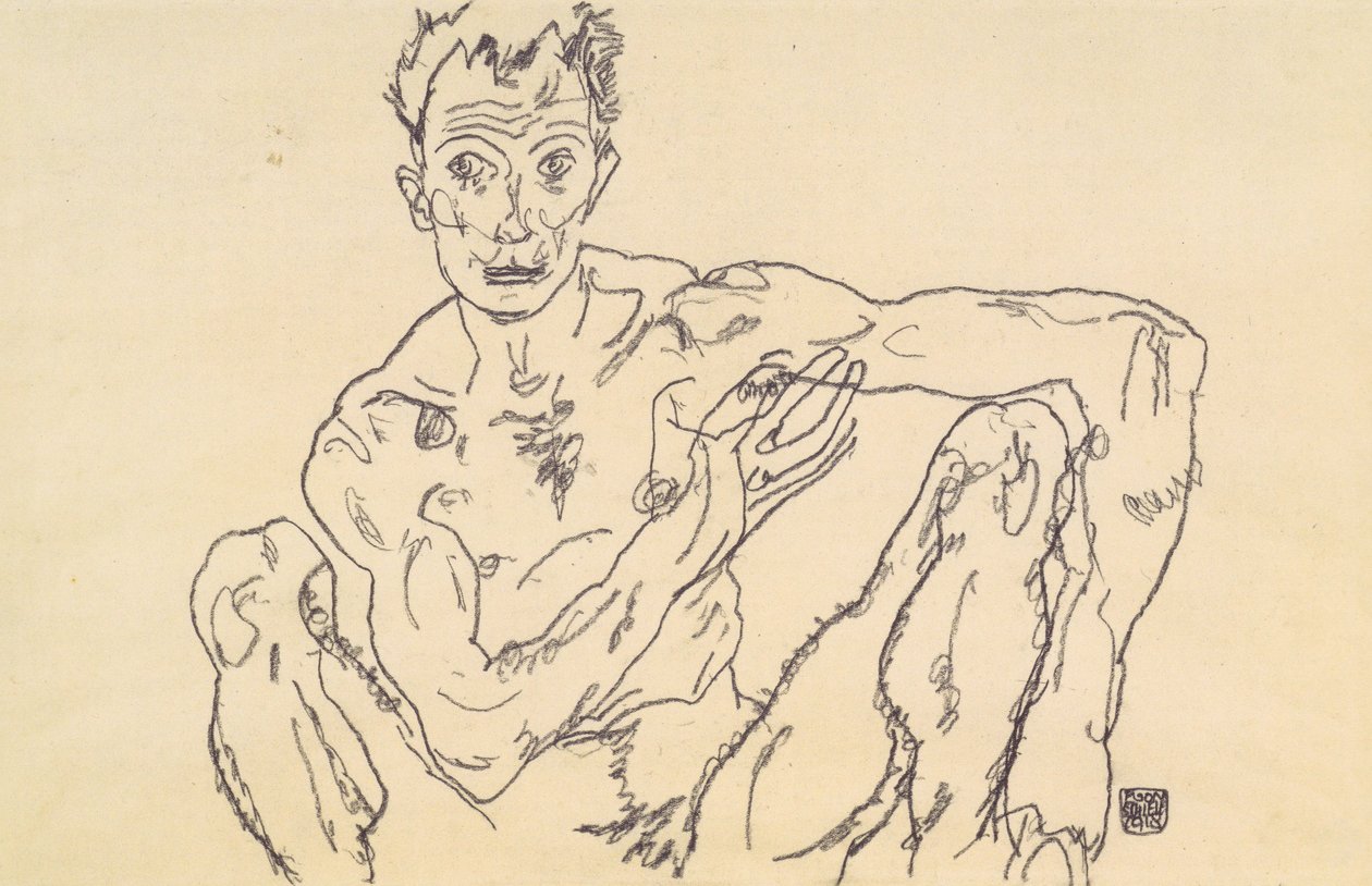 Aktselbstbildnis de Egon Schiele